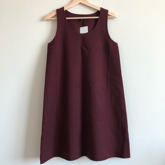 Theory Sleeveless Solid Wool Blend Dress - Picture 2 of 7
